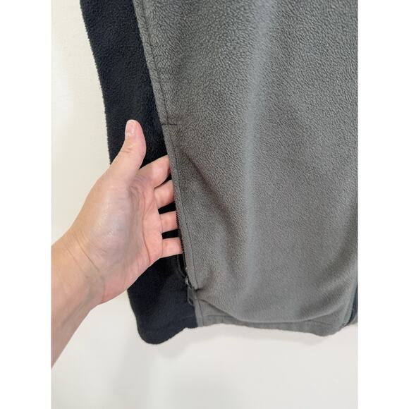 Columbia Mens Fleece Full Zip Vest Size L Gray and Black Gorpcore Hiking Fishing - Picture 3 of 6
